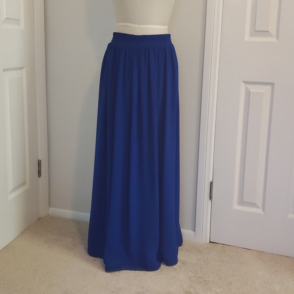 Poly Chiffon Maxi Skirt